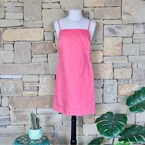 Reformation NWT Wiley Linen Dress Pink Snap Dragon Sz 8 Linen Summer Dress Party